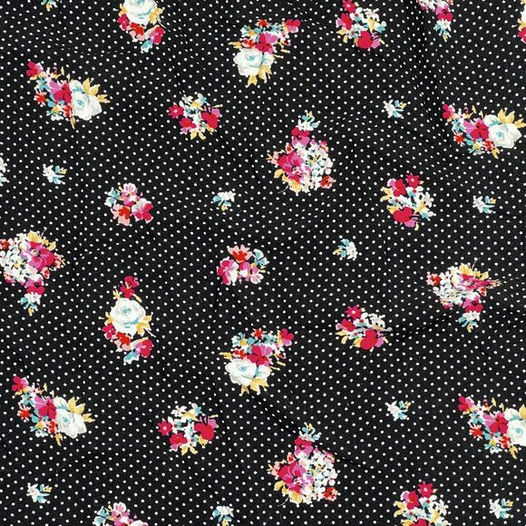 torrid Polka Dot Floral Print High-Low Strappy Summer Dress Smocked Sz 2 - NWOT - Picture 4 of 7